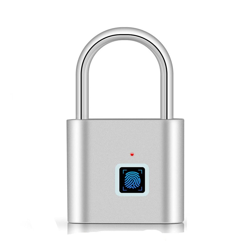 Cadeado Impressão Digital Inteligente Biométrica Impermeável Fechadura - AmpliShop